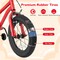 Red High Carbon Steel Kids Bike with Dual Brakes and Reflectors